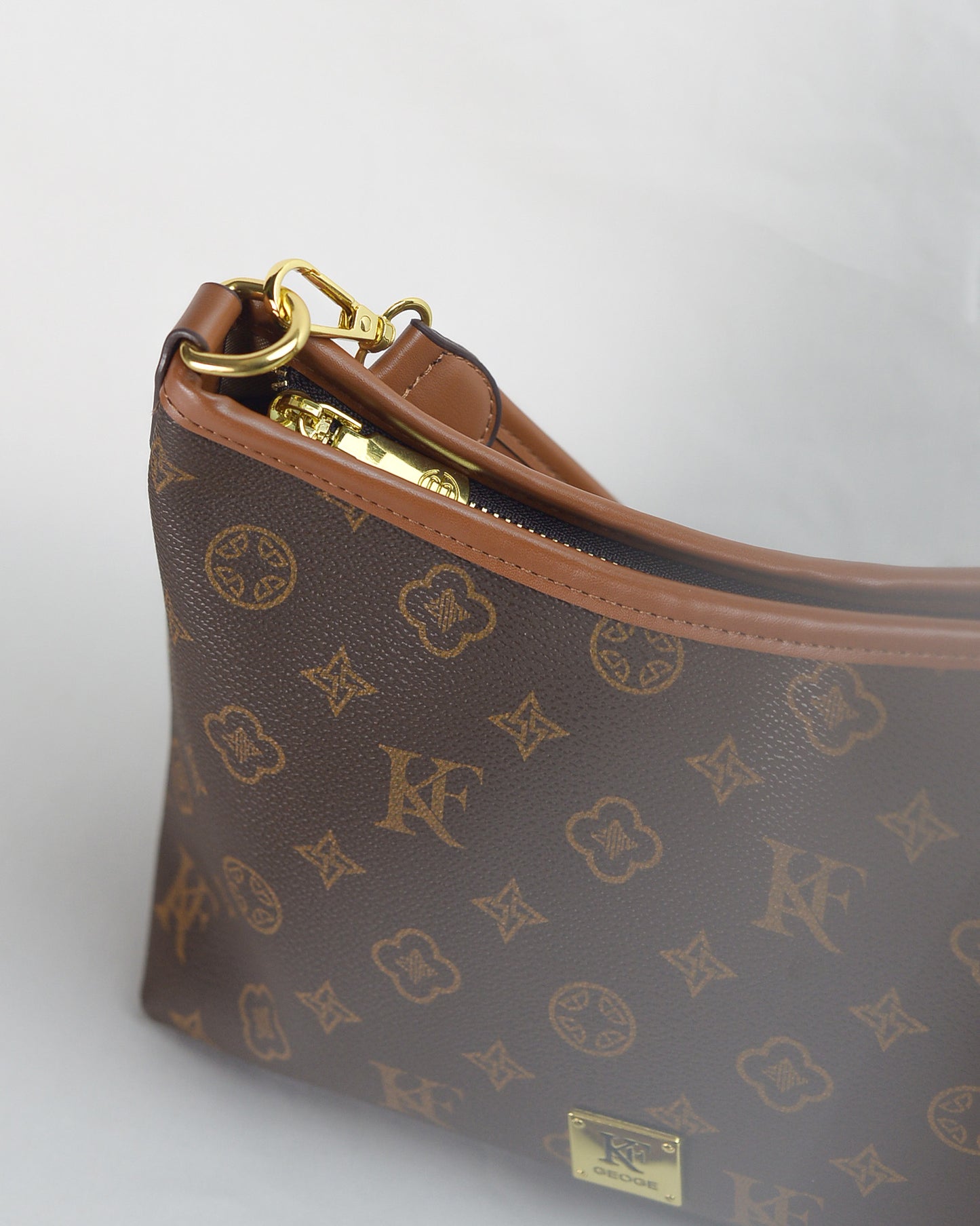 Monogram Prestige Premium Shoulder Bag β Brown with Detachable Strap