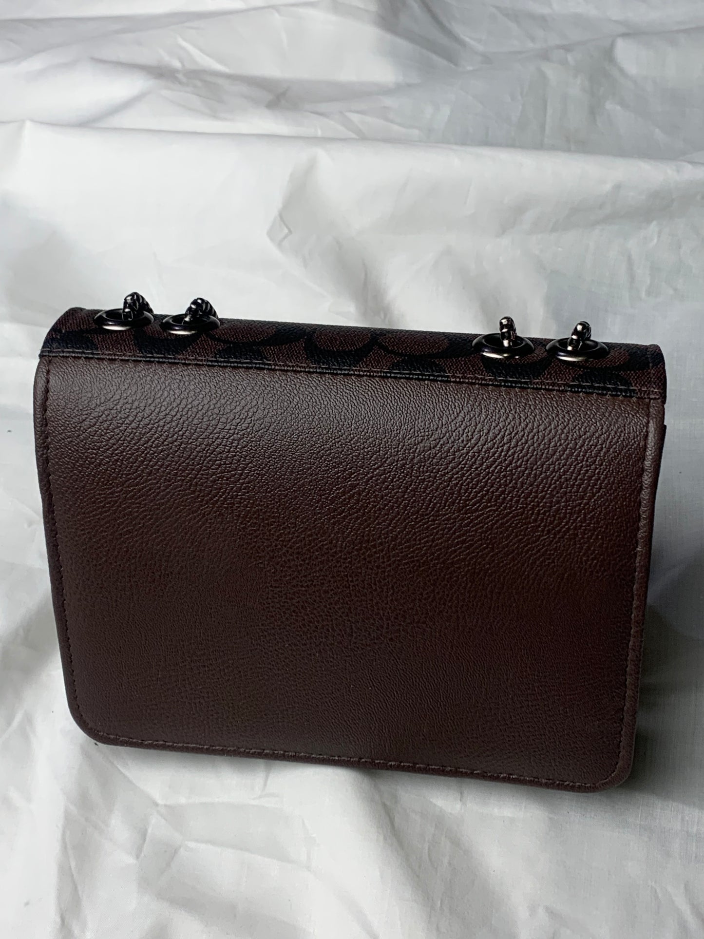New Coach Dark Crossbody Handbag (Black Chain)
