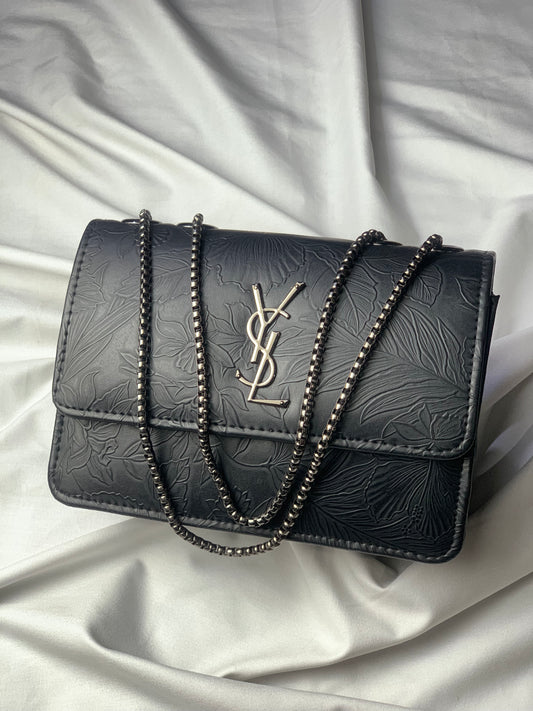 New Arrival YSL Petal Black Crossbody Handbag