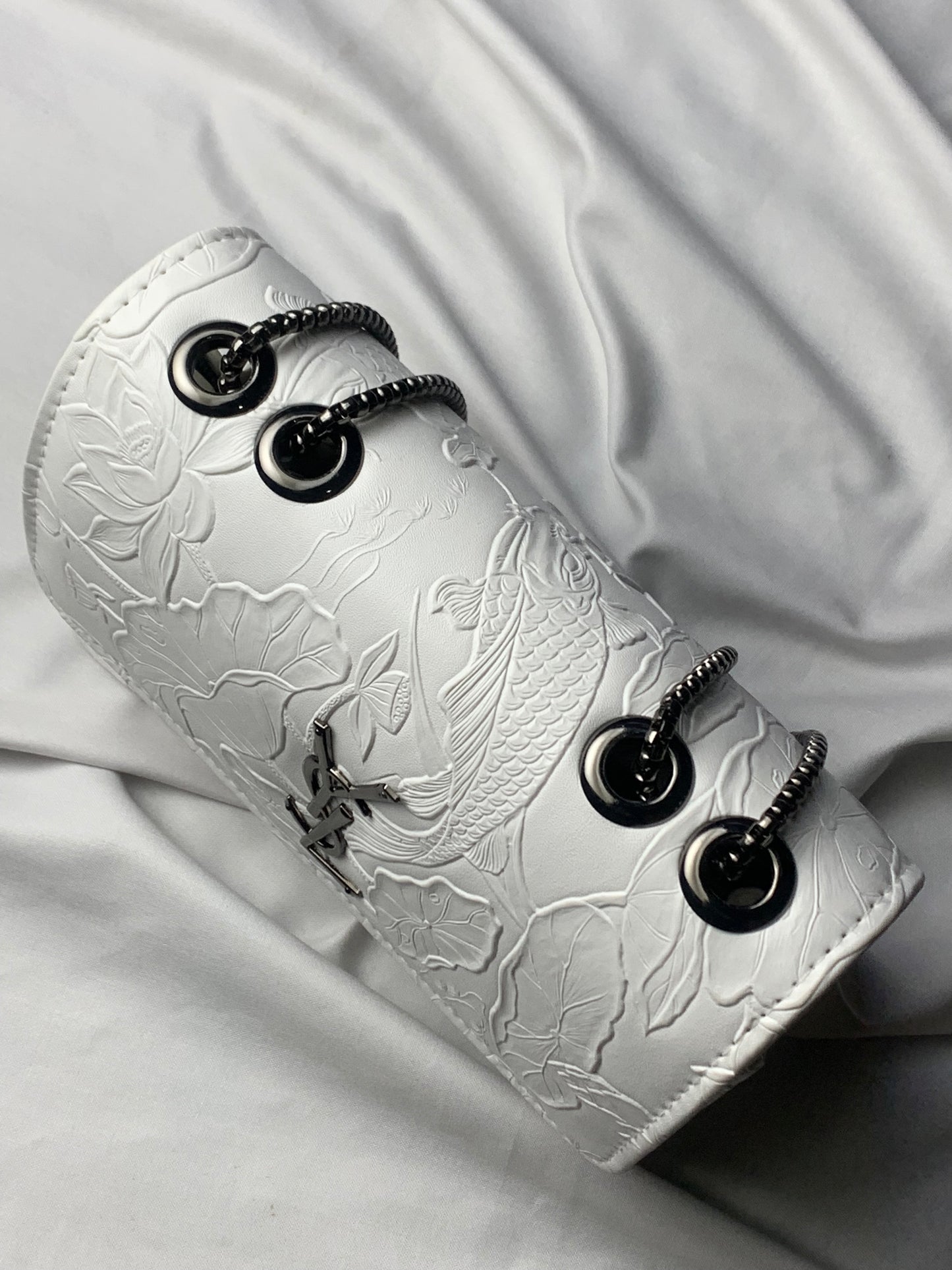 New Arrival YSL Petal White Crossbody Handbag
