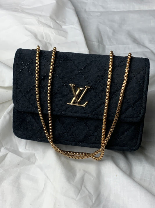 New LV Velvet Crossbody Bag