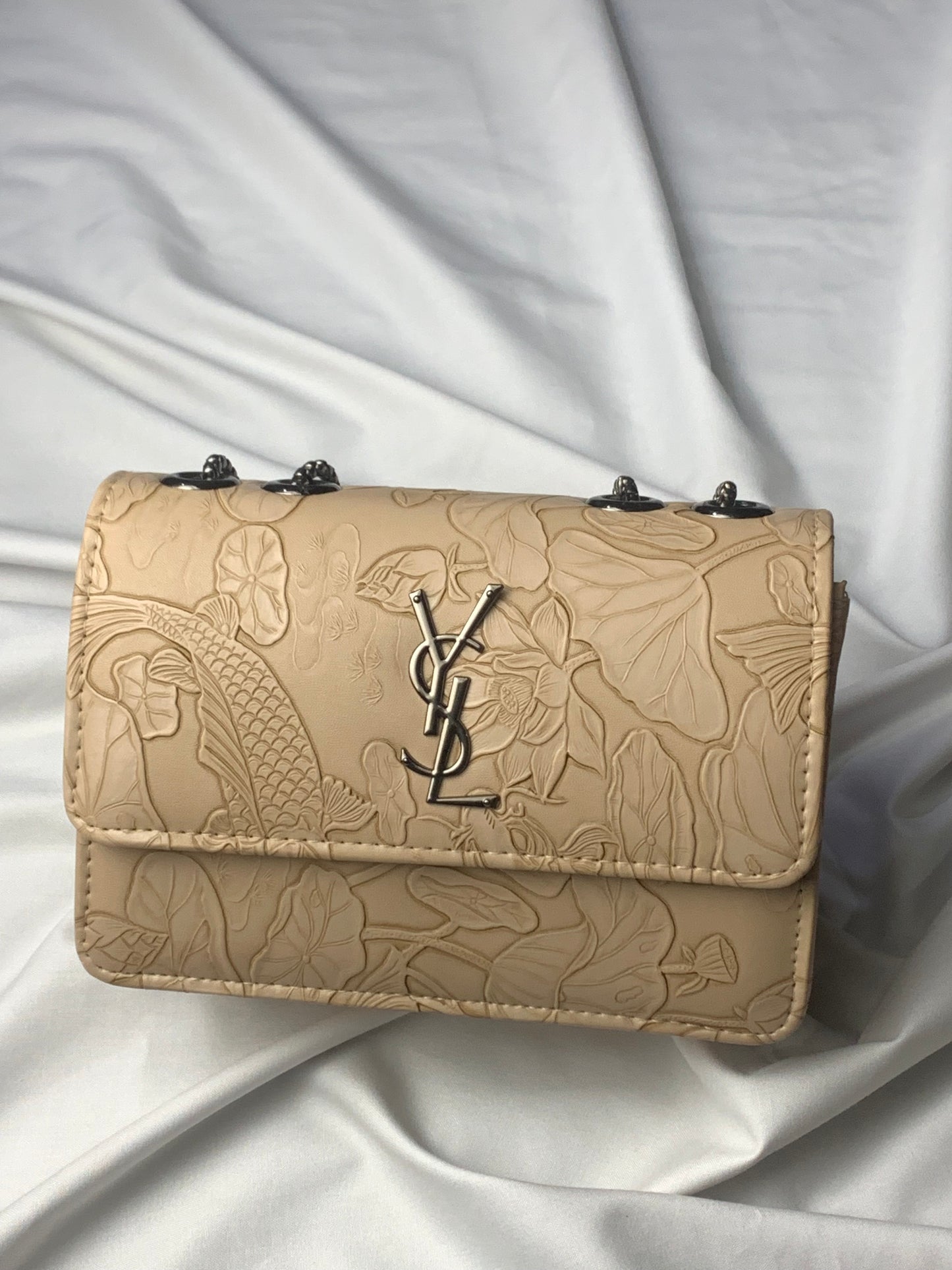 New Arrival YSL Petal Beige Crossbody Handbag