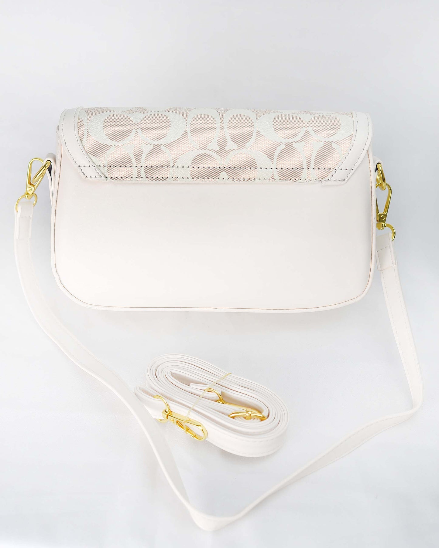 Premium Quality C Shoulder Bag-White