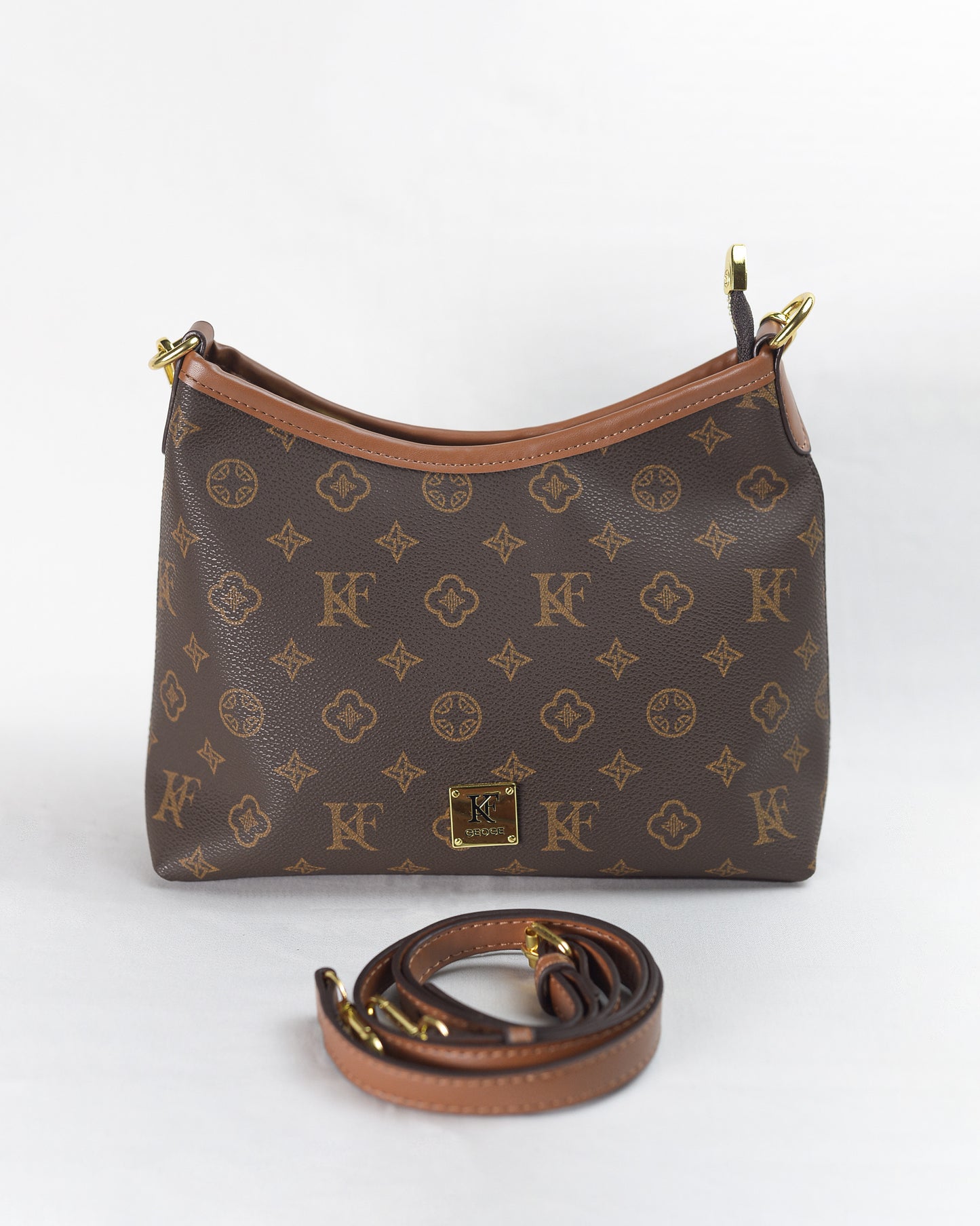 Monogram Prestige Premium Shoulder Bag – Brown with Detachable Strap