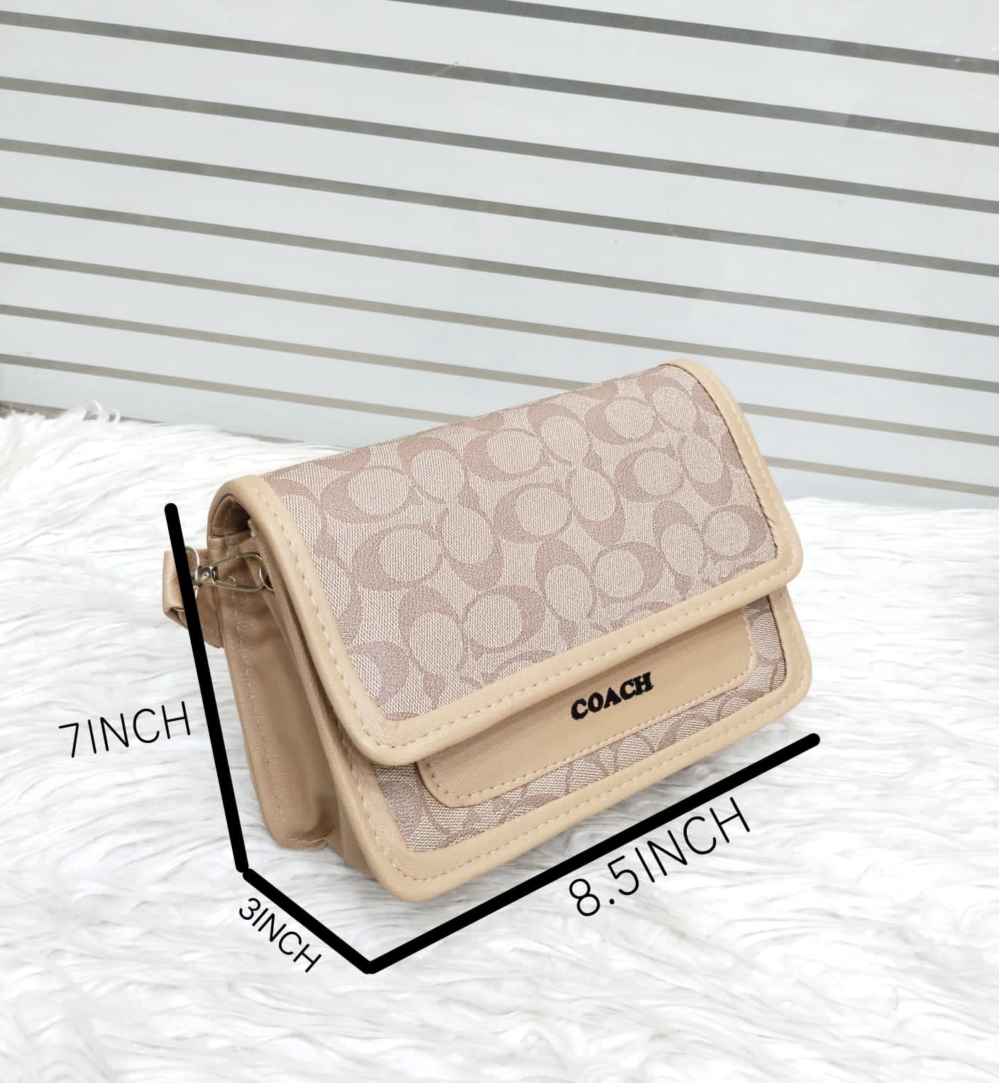 New C Blet Crossbody Handbag (Brown)
