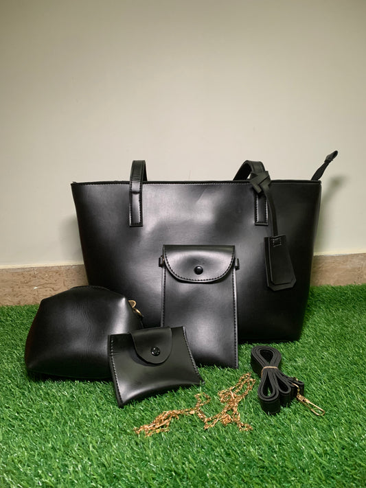 CS (Black) 4 pcs Imported Handbag