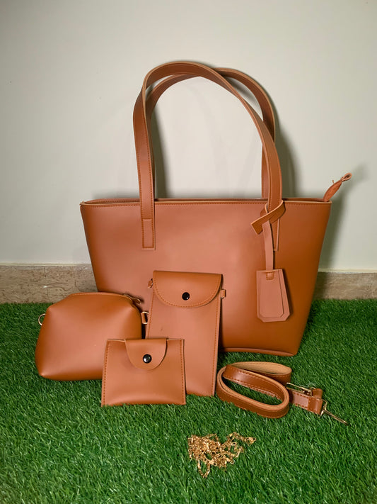 CS (Mustard) 4 pcs Imported Handbag